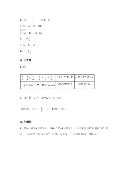 2022人教版六年级上册数学期末测试卷【能力提升】.docx