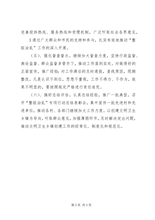 雍熙一小XX年年“整脏治乱”专项行动实施方案 (4).docx