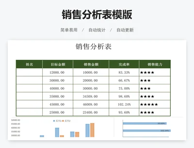 销售分析表模版
