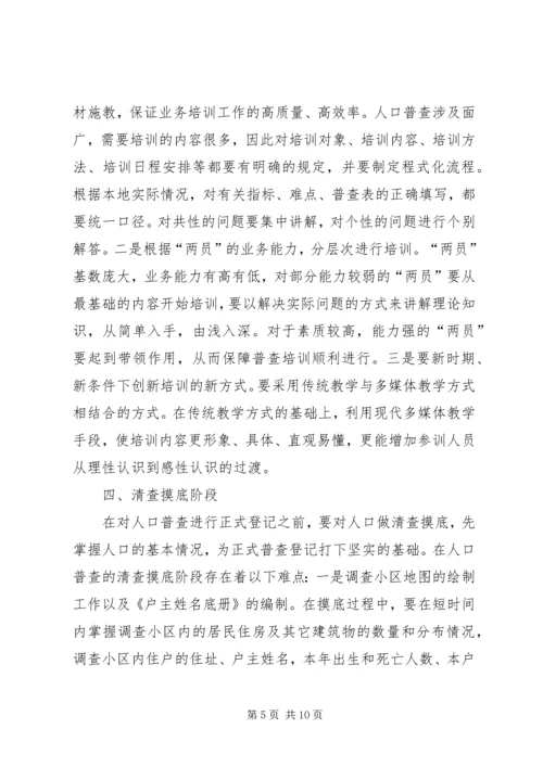 人口普查难点及初步对策思考.docx