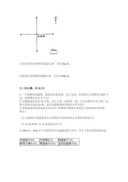 小学六年级数学摸底考试题【夺冠系列】.docx