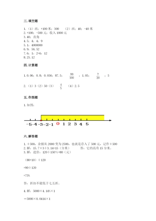 沪教版小学数学六年级下册期末检测试题附答案【突破训练】.docx