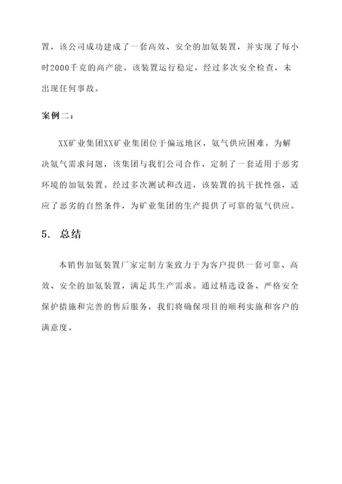 销售加氨装置厂家定制方案