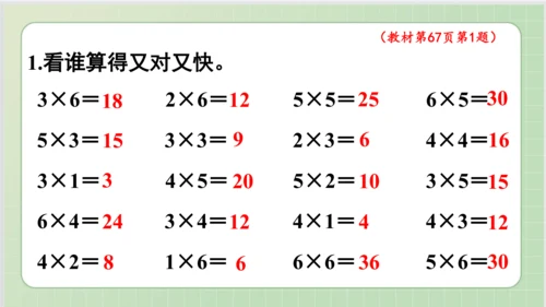 人教版小数二年级上册4单元课本练习十五（课本P67页）ppt7页