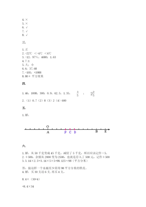 四川省【小升初】2023年小升初数学试卷（必刷）.docx