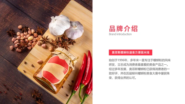 白色简约风餐饮螺蛳粉宣传产品介绍