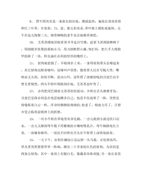 第七条猎狗好词好句摘抄