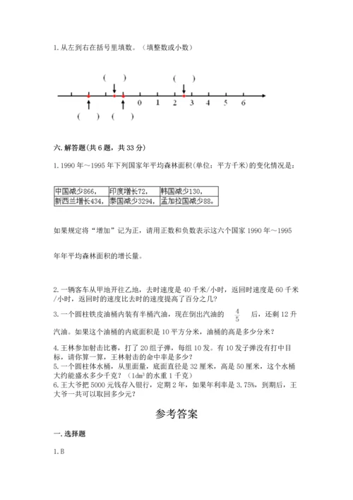 小学数学六年级下册期末测试卷精品（典型题）.docx