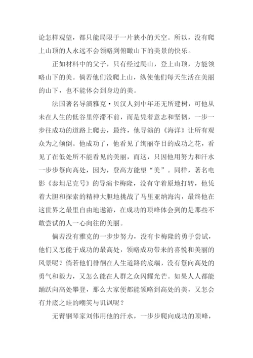 山上山下材料作文范文.docx
