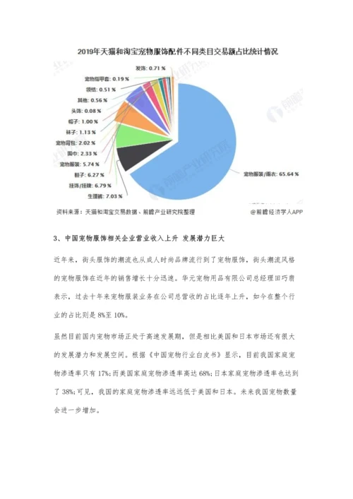 中国宠物服饰行业市场现状及发展趋势分析-将朝专业化、差异化及品牌化发展.docx