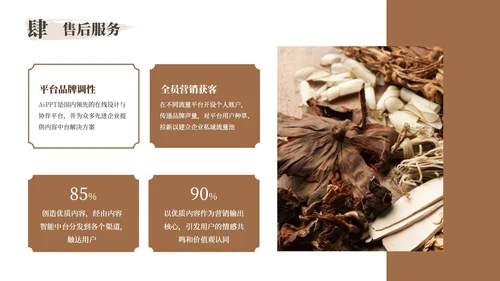 棕色中医药产品介绍PPT模板