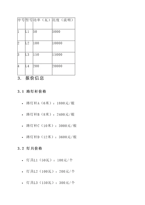 贵州路灯杆报价单