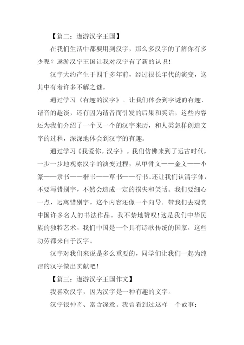 遨游汉字王国作文250字.docx