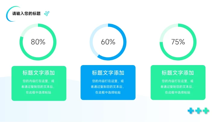 蓝绿渐变欧美风医生工作汇报PPT模板
