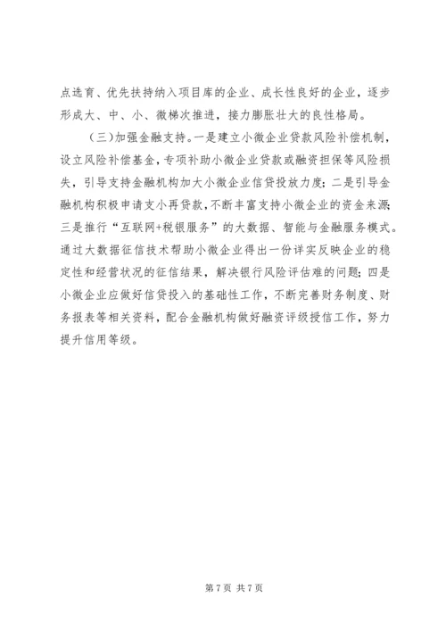 县小微企业发展情况调研报告.docx