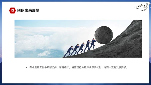蓝色山峰励志企业培训团队建设汇报ppt团队建设总结ppt