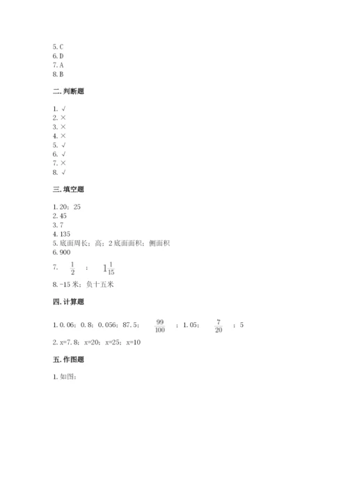 北京版六年级下册数学期末测试卷审定版.docx