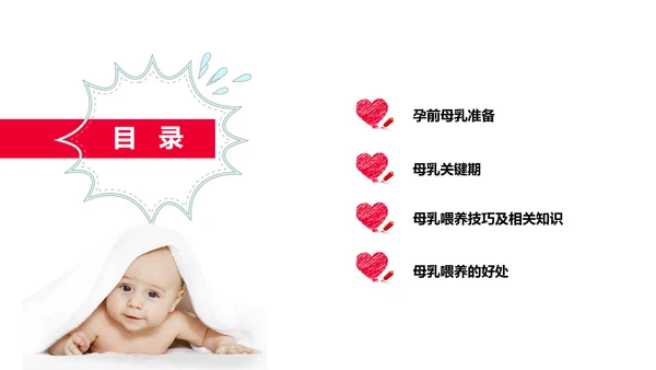 温馨甜蜜母乳喂养知识母婴常识PPT课件