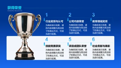 获得荣誉-竞聘述职PPT