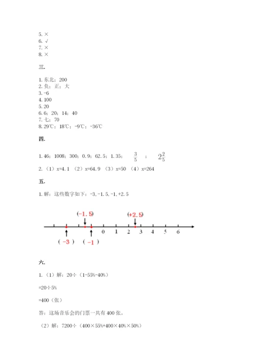 小学数学六年级下册竞赛试题含完整答案（典优）.docx