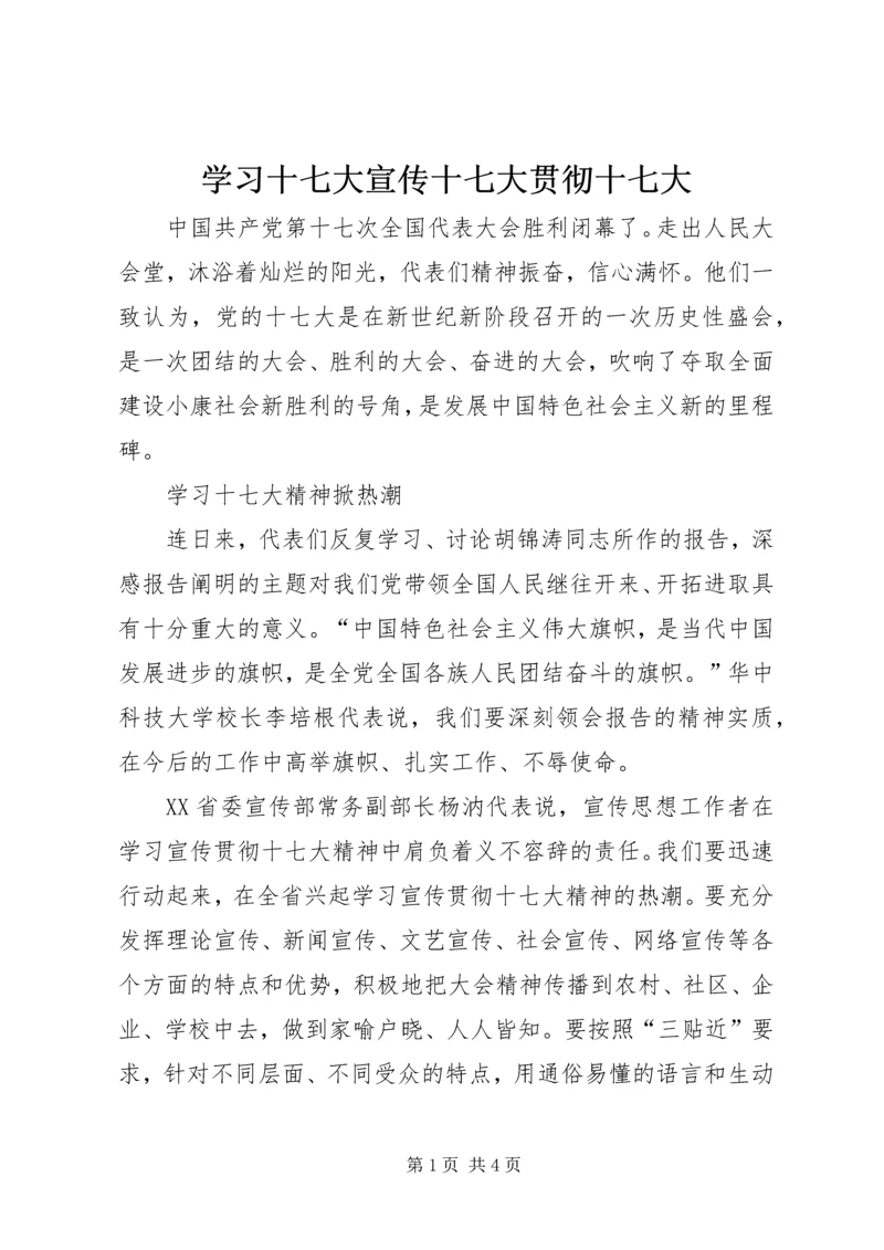 学习十七大宣传十七大贯彻十七大 (4).docx