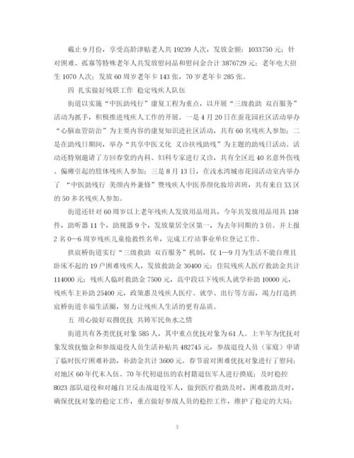 精编之街道社会事务科年度工作总结范文.docx