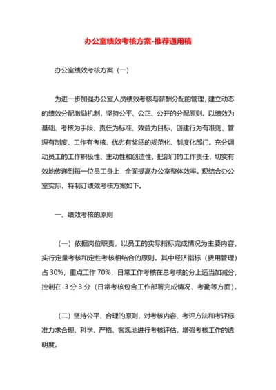 办公室绩效考核方案.docx