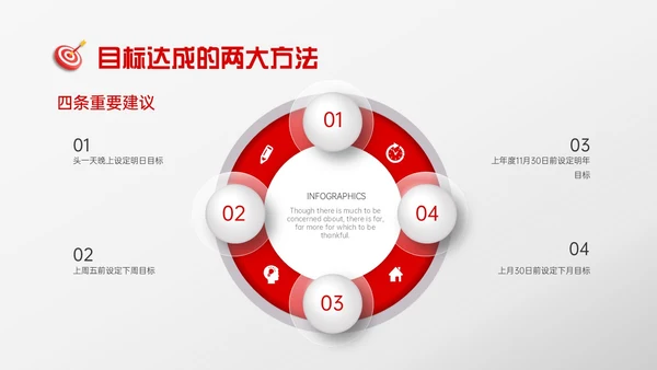 红色微粒体风格目标管理主题班会PPT模板自我管理
