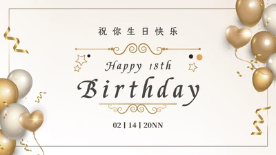 生日快乐祝福相册PPT模板