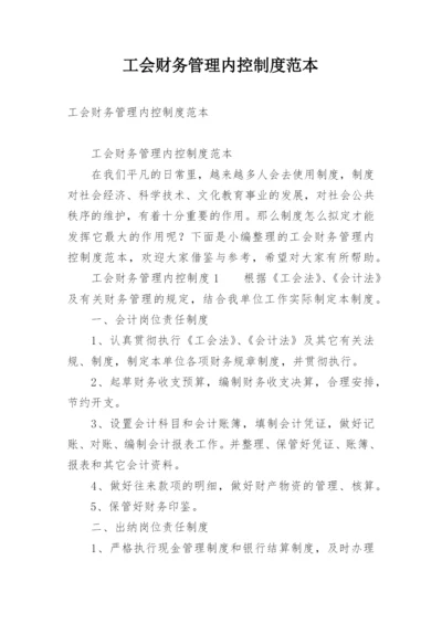 工会财务管理内控制度范本.docx