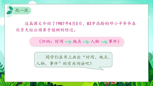 【核心素养】部编版语文二年级下册-4. 邓小平爷爷植树 第1课时（课件）