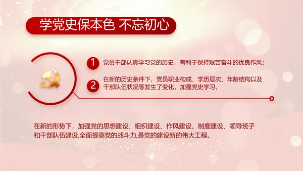 红色革命党支部党史学习活动工作总结动态PPT