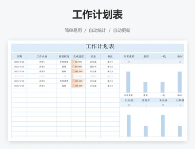 工作计划表