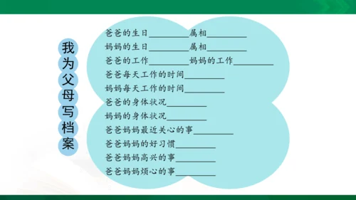 11 爸爸妈妈在我心中 课件（共33张PPT）