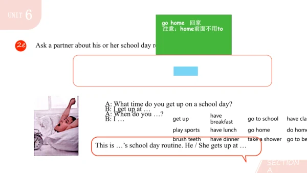 Unit 6 单元复习课件+嵌入音频（新人教七上Unit6 A day in the life.）