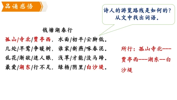 13 唐诗五首 钱塘湖春行 课件