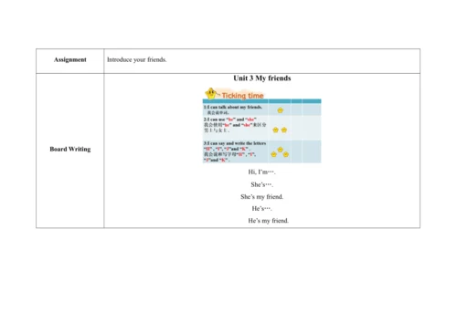 Unit 3 My friends  C  Letter time, Song time , Che