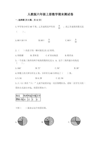 人教版六年级上册数学期末测试卷精品（典型题）.docx