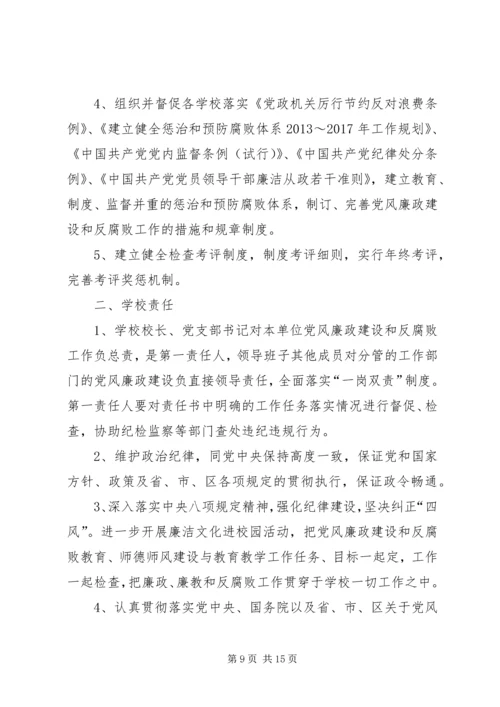 学校党风廉政建设责任书.docx