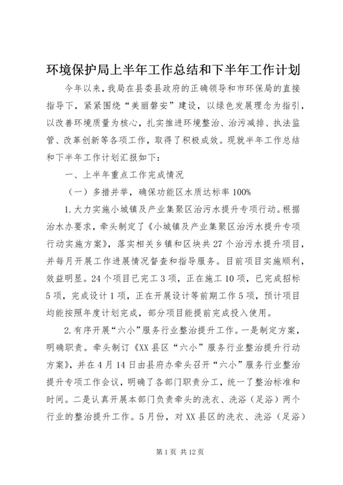 环境保护局上半年工作总结和下半年工作计划.docx