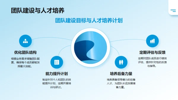 简约商务风季度工作总结汇报通用PPT蓝色模板