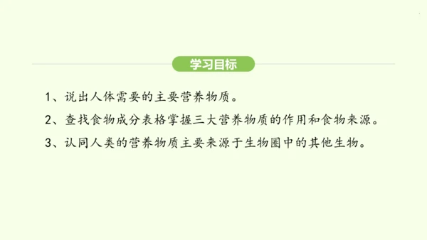 第四单元-第二章-第一节 食物中的营养物质课件-2024-2025学年七年级生物下学期人教版(202