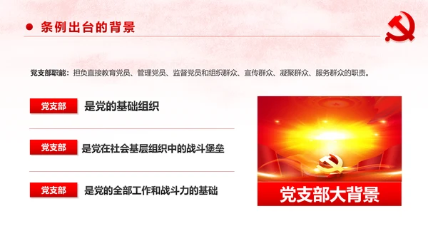中国共产党支部工作条例党课PPT模板