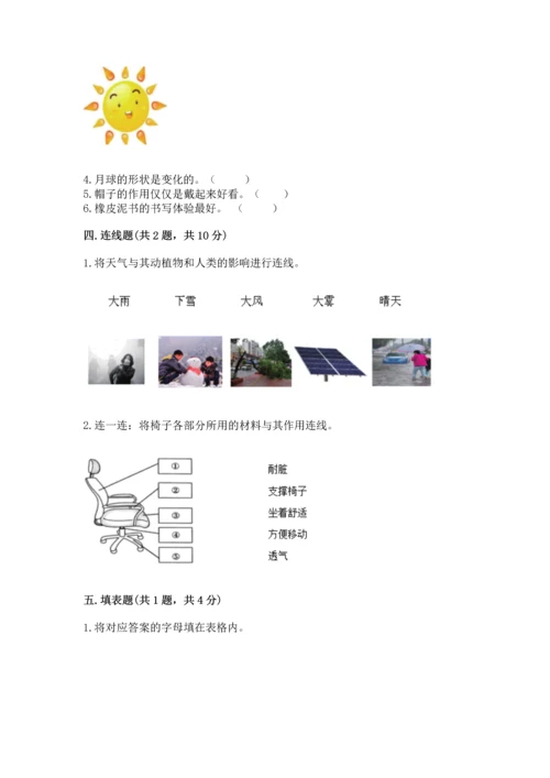 教科版小学二年级上册科学期末测试卷（模拟题）.docx
