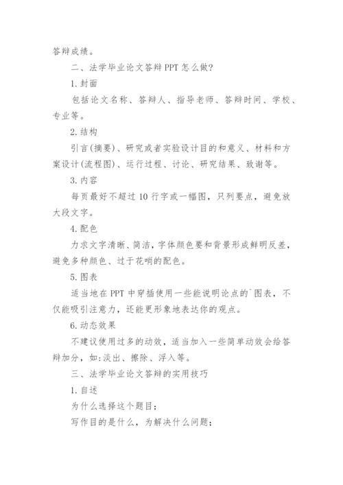 最新的法学毕业论文答辩攻略.docx