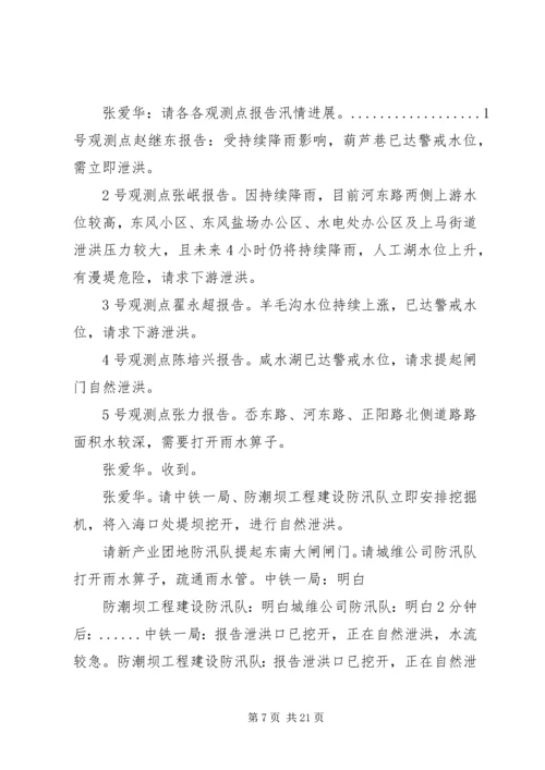 防汛预案演练方案[精选].docx