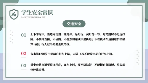 排队过马路全安全教育日ppt模板