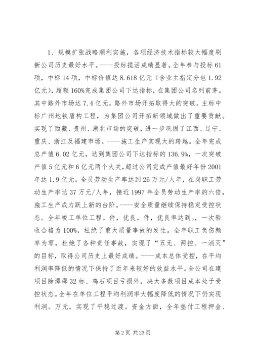 在公司首届三次职代会上的工作报告(1).docx