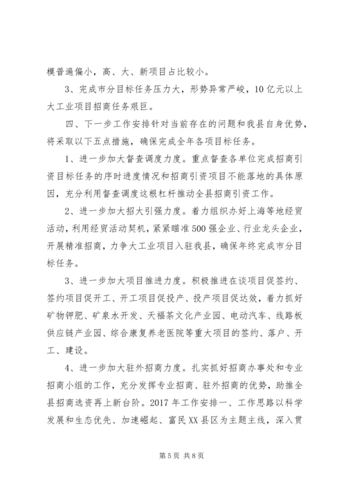 招商局XX年工作总结及XX年工作安排.docx