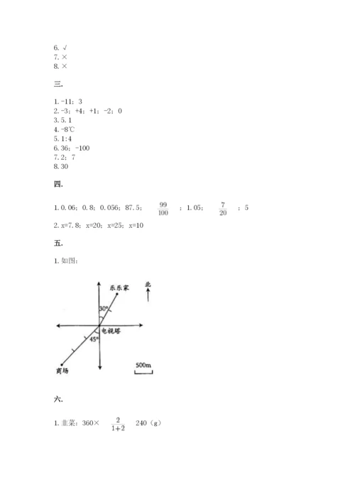青岛版六年级数学下册期末测试题（原创题）.docx